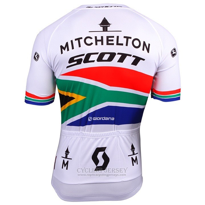 2018 Cycling Jersey Mitchelton Scott Champion South Africa Short Sleeve and Bib Short